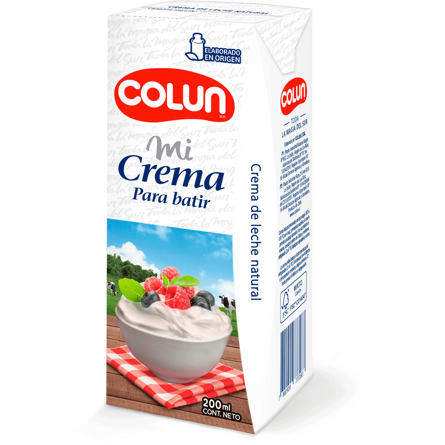 Crema de Leche Colun 200 ml