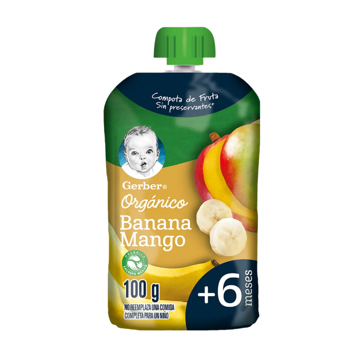 Compota Gerber Banana Mango 100 Gr