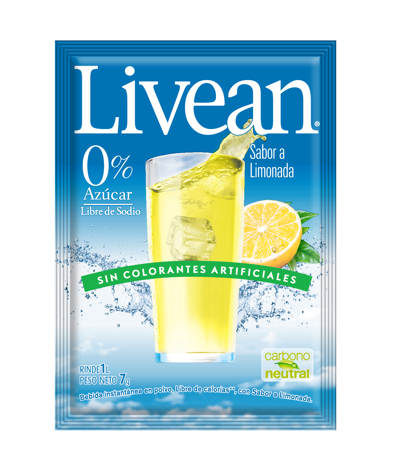 Jugo En Polvo Livean Limonada 7 Gr