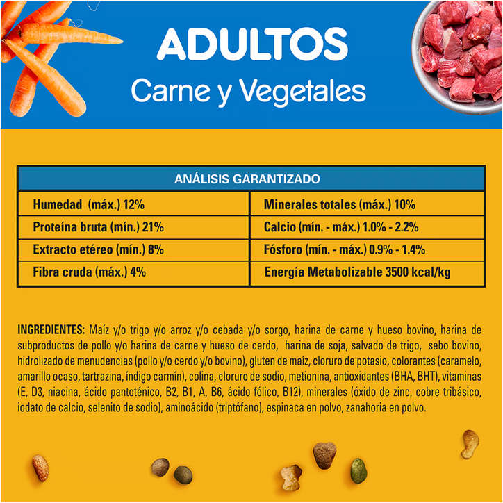Alimento para Perro Adulto Pedigree Sabor Carne Vegetales 8 Kg