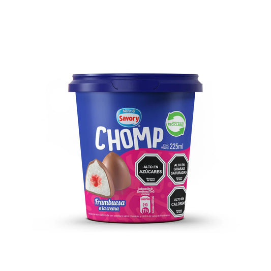 Bombón Helado Savory Chomp Frambuesa A La Crema 225 Ml