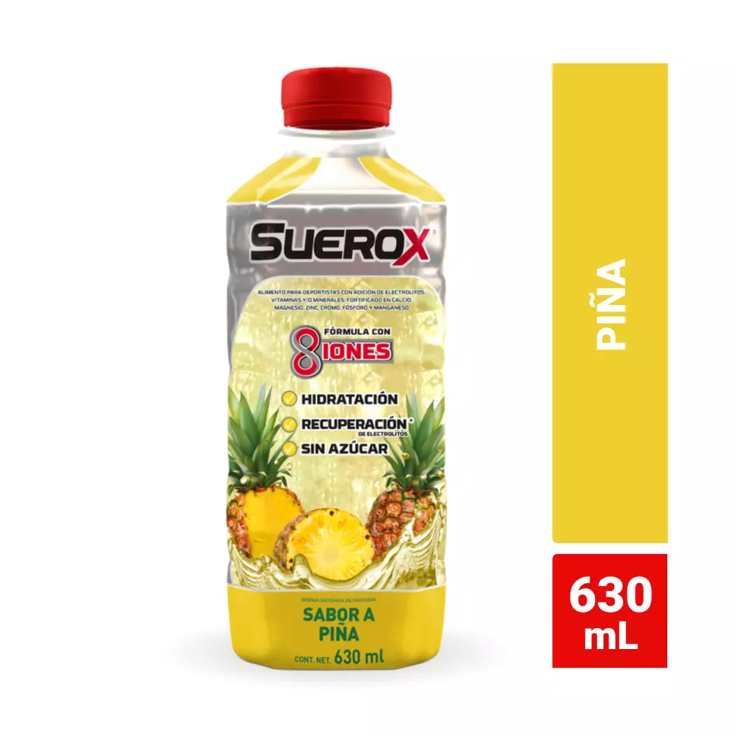 Bebida Isotonica 8 Iones Piña Suerox 630ml