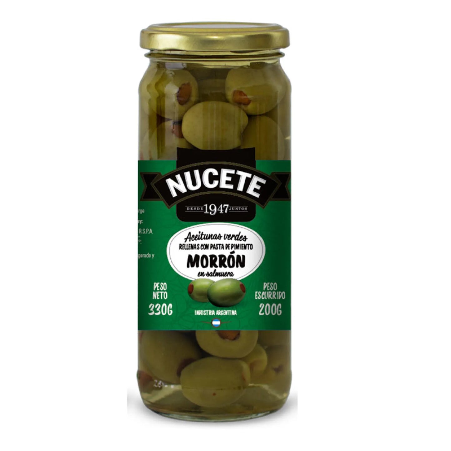 Aceitunas Rellenas Con Pimenton Nucete 330 Gr