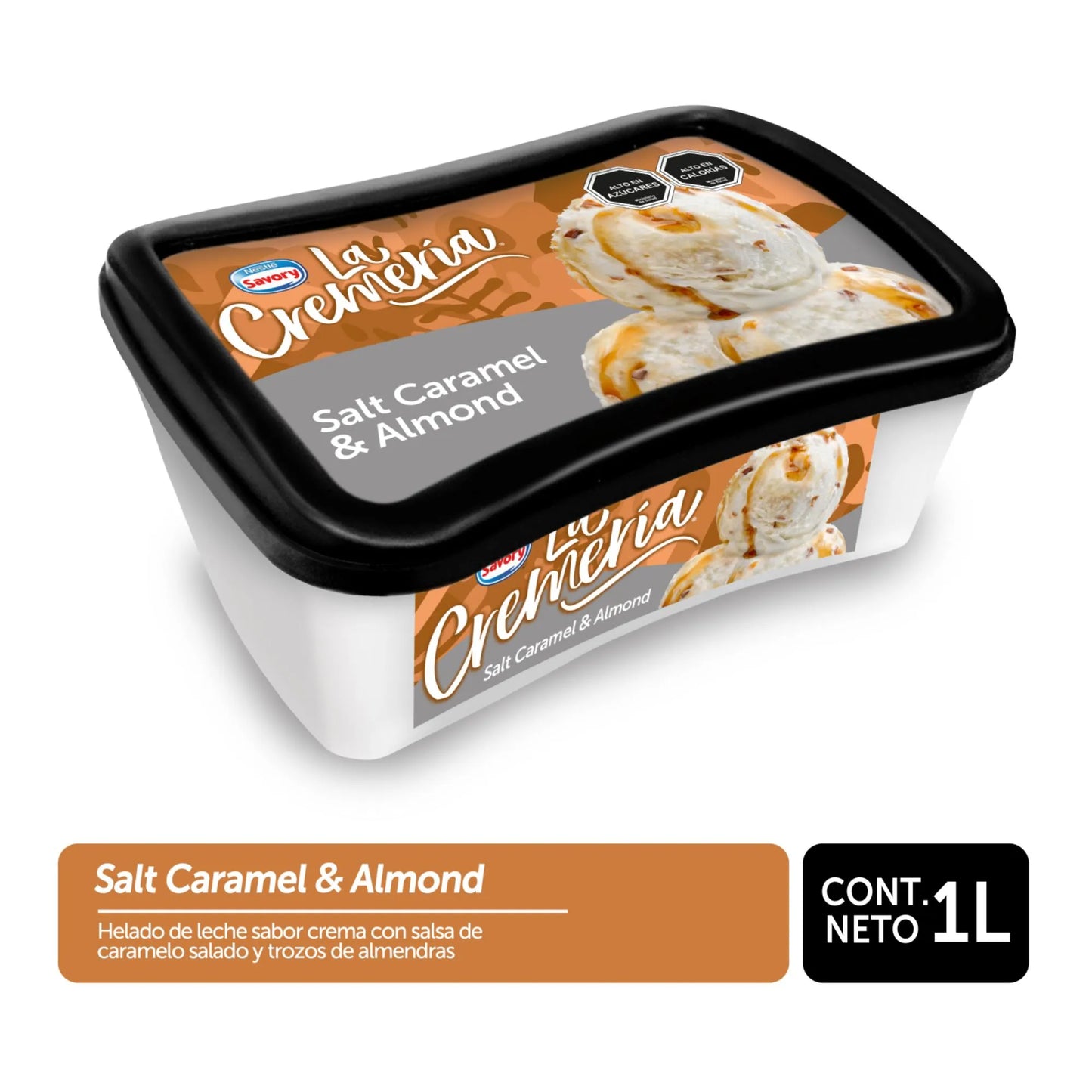 Helado La Cremería Salted Caramel & Almond Savory 1 L