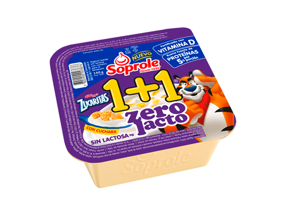 Yoghurt con Cereal 1+1 Zucaritas Soprole Zerolacto 140 g