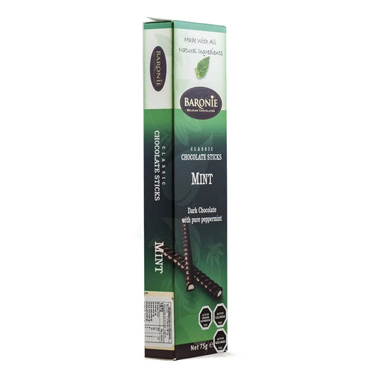 Barritas Chocolate Amargo Menta Baronie 75 Gr
