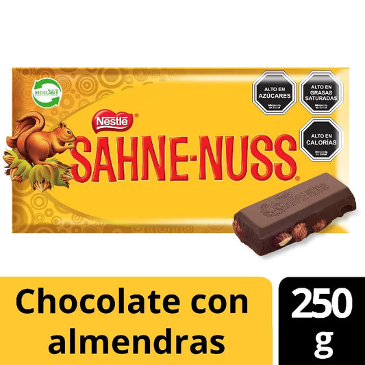 Chocolate con Almendras Sahne Nuss 250 Gr