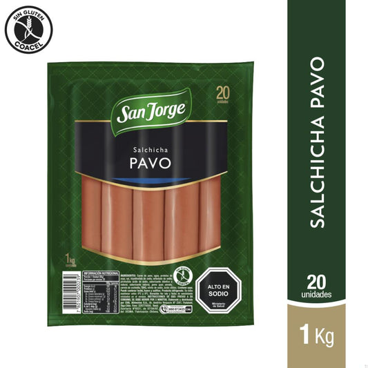 Vienesas Pavo San Jorge 20 Un 1 Kg