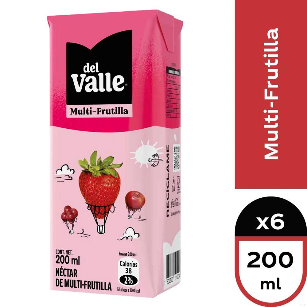 Pack Néctar Andina del Valle Multi-Frutilla 6 Un 200 ml