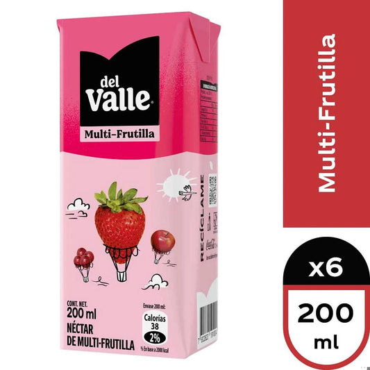 Pack Néctar Andina del Valle Multi-Frutilla 6 Un 200 ml