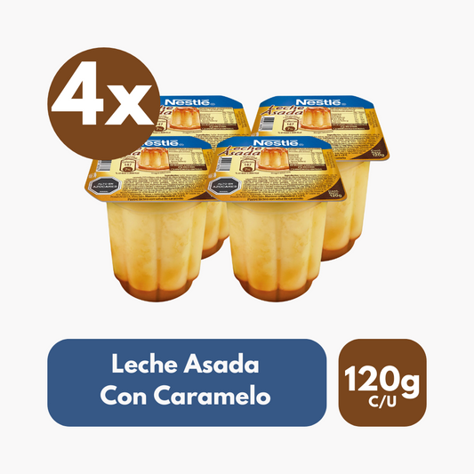 Pack 4 Un Leche Asada Con Caramelo Nestlé 120 g