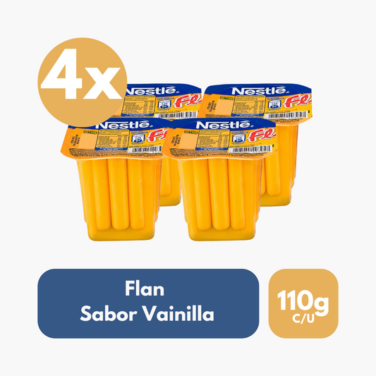 Pack 4 Un Flan Nestlé Sabor Vainilla 110 g
