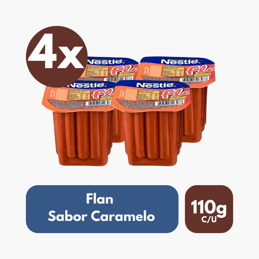 Pack 4 Un Flan Nestlé Sabor Caramelo 110 g