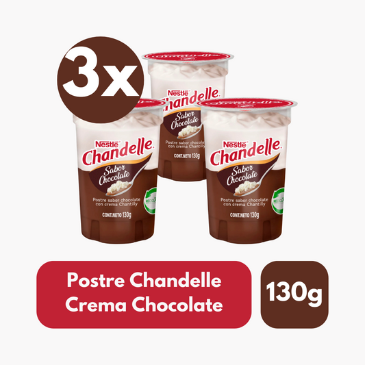 Pack 3 Un Chandelle Nestlé Crema Chocolate 130 g