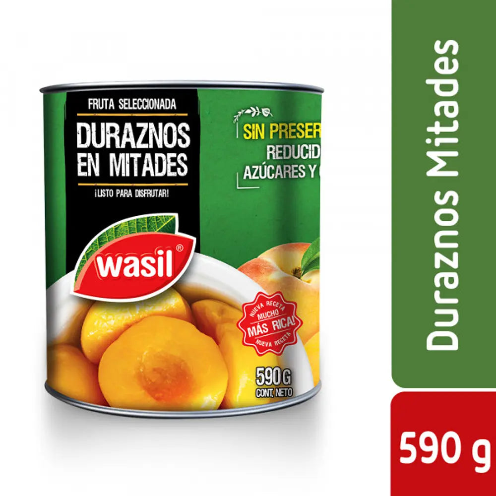 Duraznos en Mitades Wasil 590 Gr