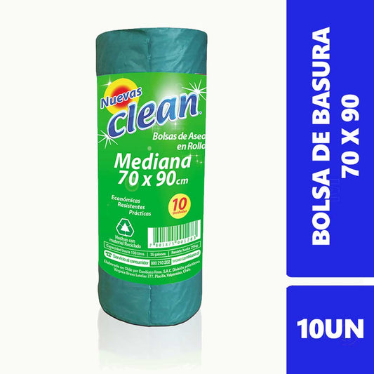Bolsa de Basura Mediana 50x90 Clean 10 un
