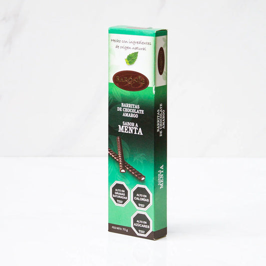 Barritas Chocolate Amargo Menta Baronie 75 Gr