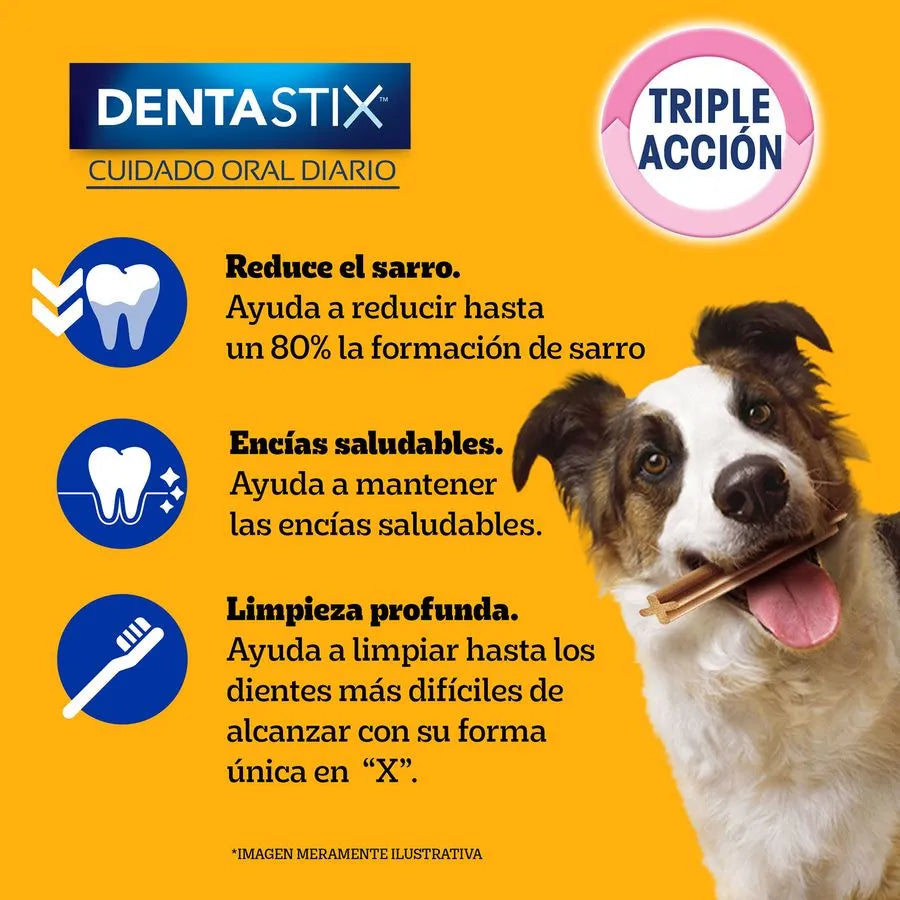 Snack Perro Adulto Pedigree Dentastix Raza Mediana 3 un.