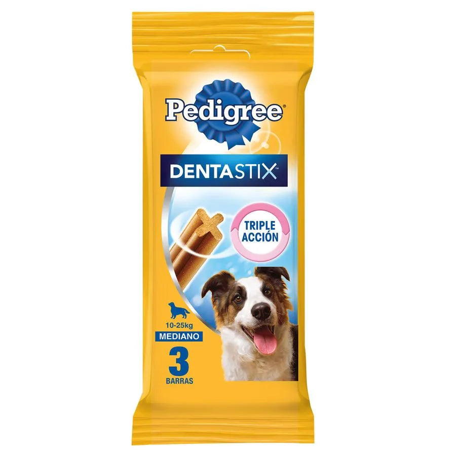 Snack Perro Adulto Pedigree Dentastix Raza Mediana 3 un.