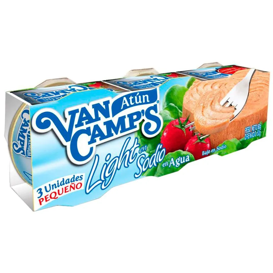 Atún Lomitos en Agua Light en Sodio Van Camp's 3 un 80 g c/u
