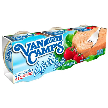 Atún Lomitos en Agua Light en Sodio Van Camp's 3 un 80 g c/u