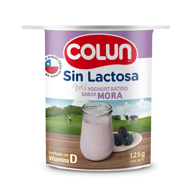 Yoghurt Sin Lactosa Colun Mora 125 Gr