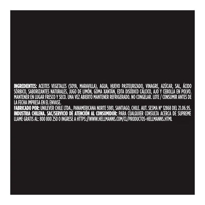 Mayonesa Hellmann's Supreme Artesana 380 g