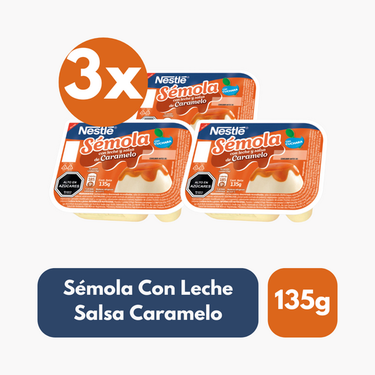 Pack 3 Un Sémola Con Leche Salsa Caramelo Nestlé 135 g