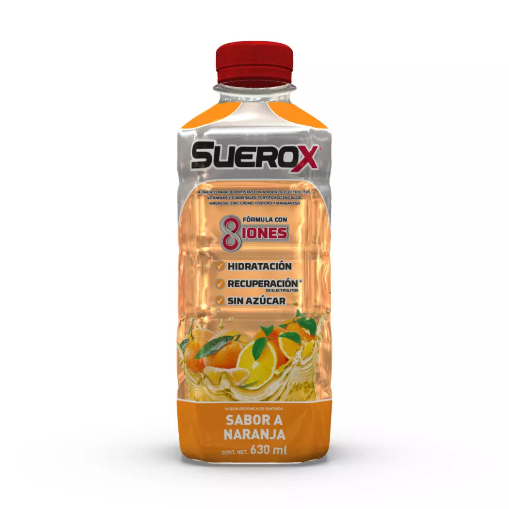 Bebida Hidratante Suerox 8 Iones Naranja 630ml