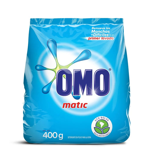 Detergente en Polvo Omo Matic 400 Gr