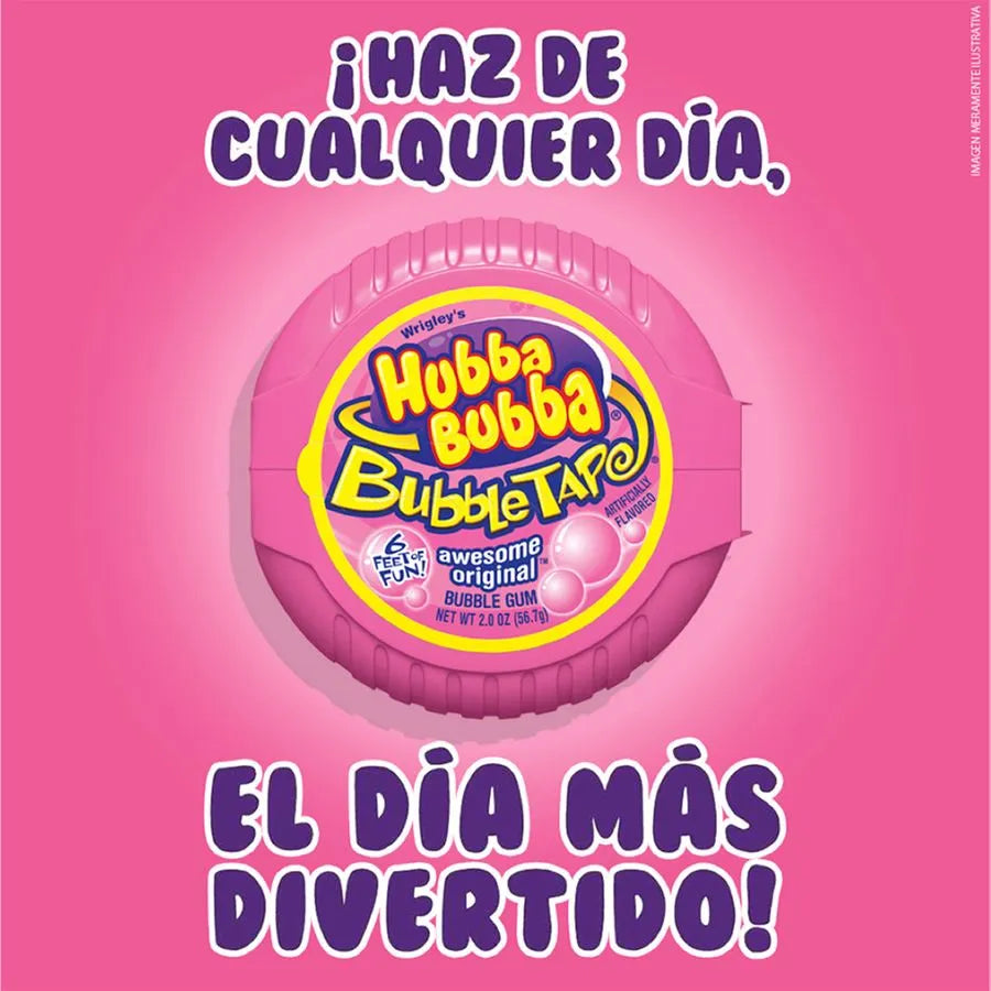 Chicle Bubble Tape Sabor Frutas Hubba Bubba 56 g