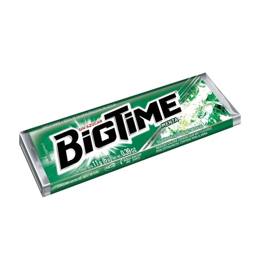 Chicle Bigtime Sabor Menta 11 Gr
