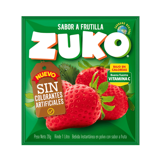 Jugo en Polvo Zuko Frutilla 20 Gr