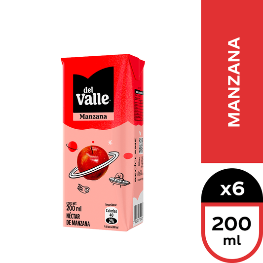 Pack Néctar Manzana Andina del Valle 200ml 6un