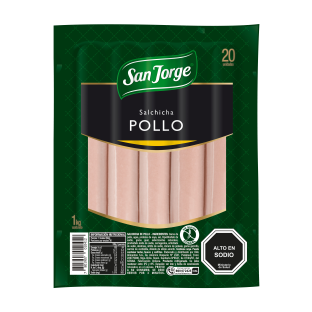Vienesas Pollo San Jorge 20 Un 1 Kg