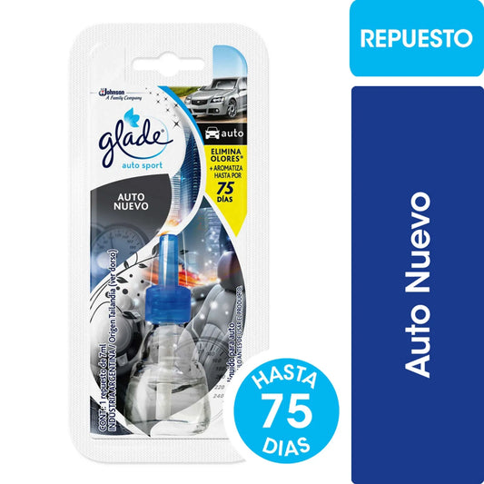 Aromatizante Glade Auto Sport Auto Nuevo Repuesto 7 ml