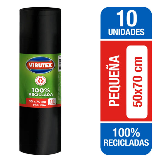Virutex Bolsa Basura Pequeña 50x70 10 Un