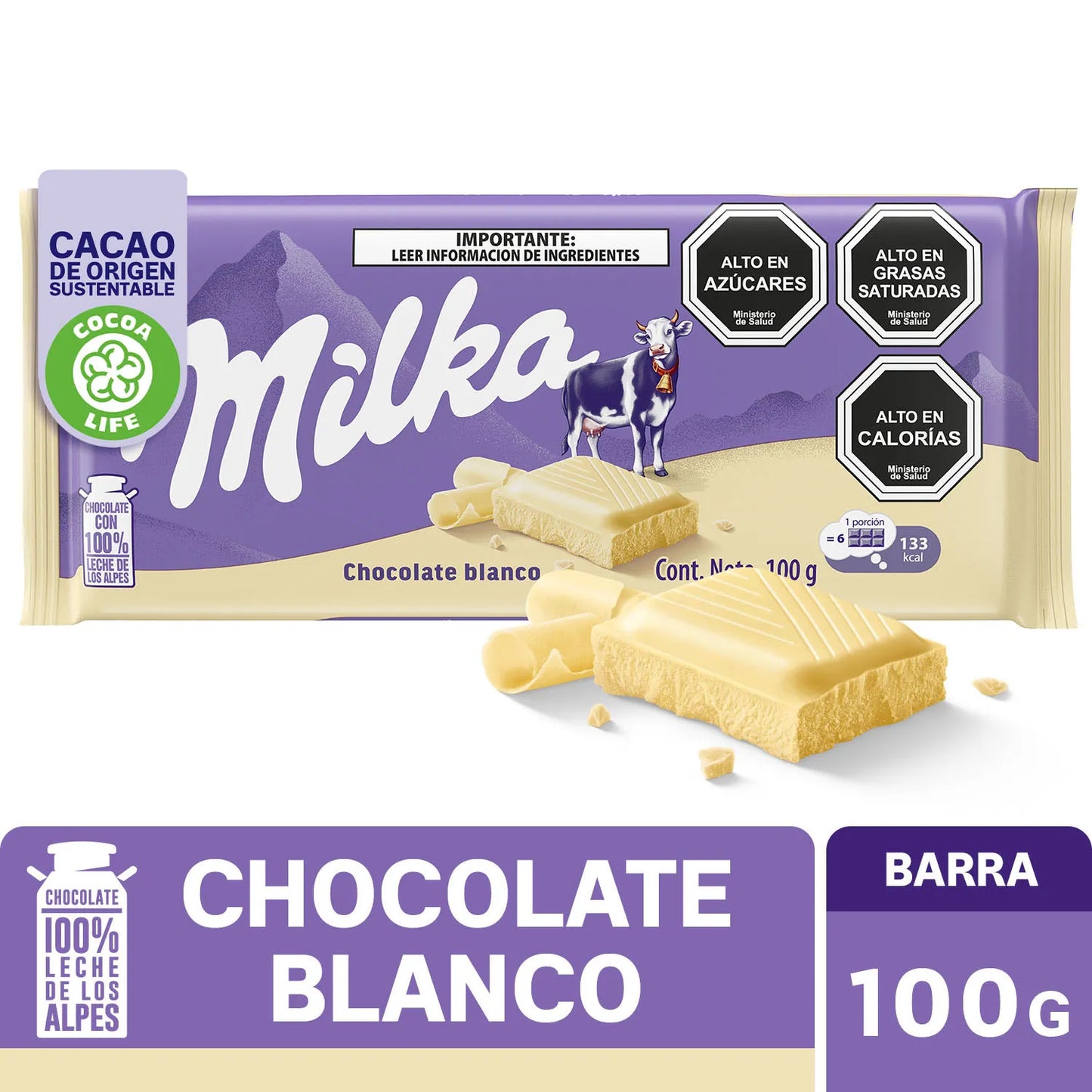 Chocolate Blanco Milka 100 Gr