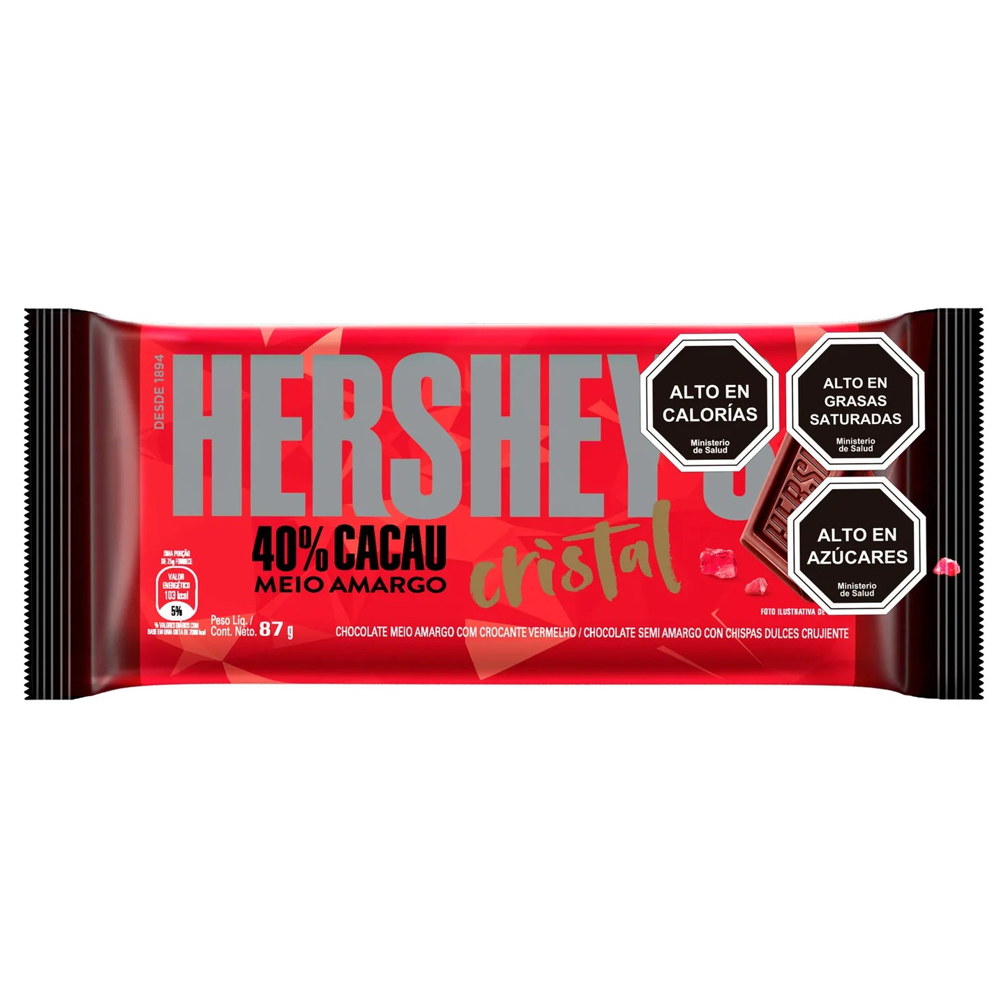 Chocolate Hershey's Cristal 40% Cacao 87g