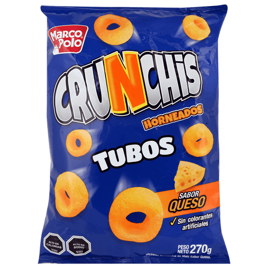 Crunchis Tubos Queso Marco Polo 300 Gr
