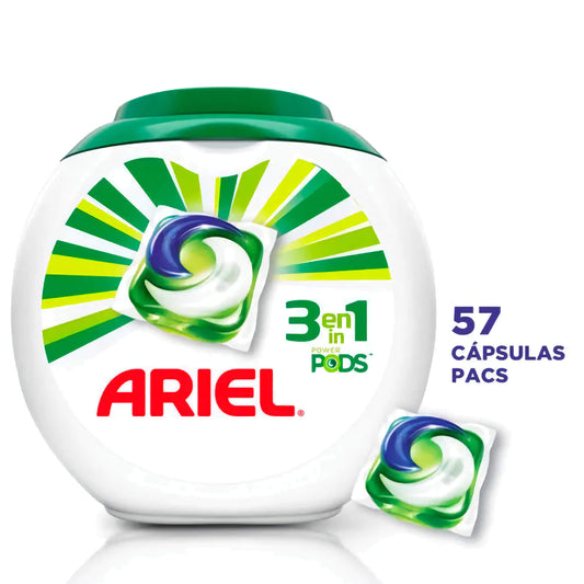 Detergente Cápsulas Ariel Pods 57 Un