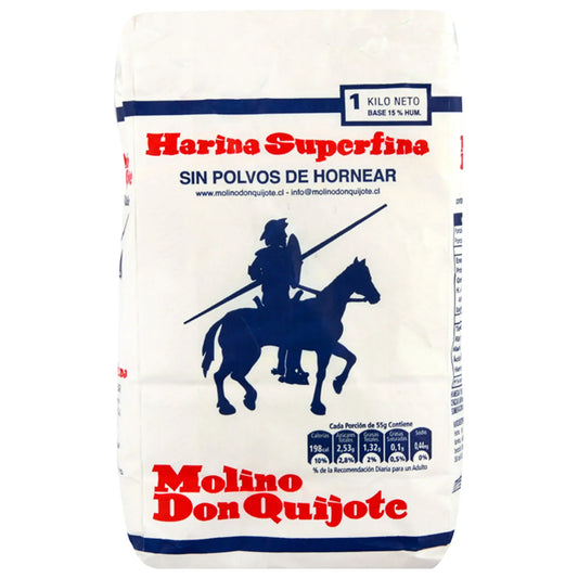 Harina sin Polvos de Hornear Molino Don Quijote Bolsa 1 Kg
