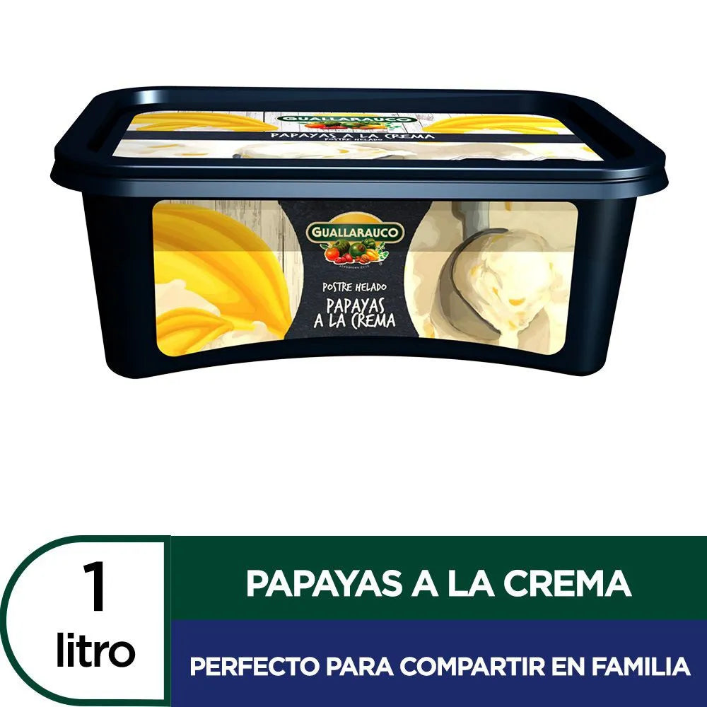 Helado Guallarauco Papayas a la Crema 585 Gr