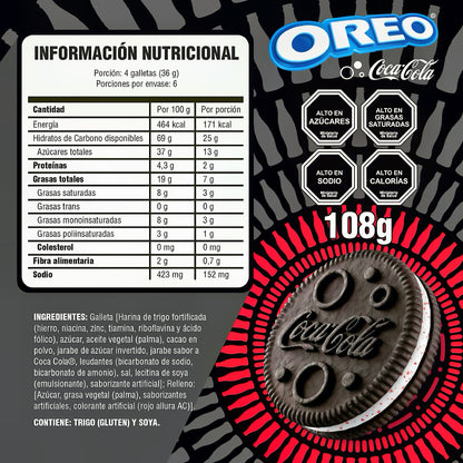 Galleta Oreo Sabor Coca Cola 108 g