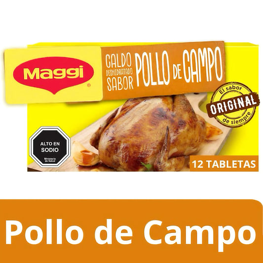 Caldo Sabor Pollo de Campo 12 Un Maggi 120 Gr