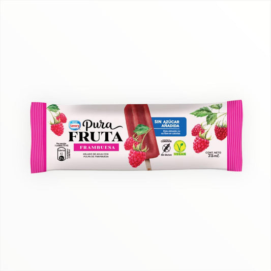 Helado Frambuesa Pura Fruta Savory 75ml