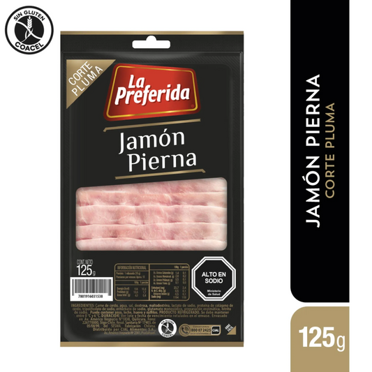 Jamón Pierna La Preferida Corte Pluma 125 g
