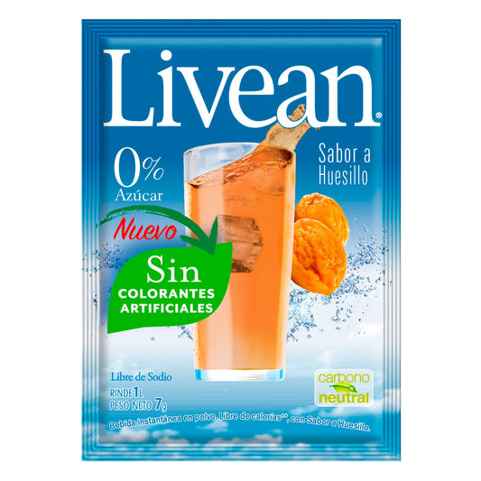 Jugo En Polvo Livean Huesillo 7 Gr