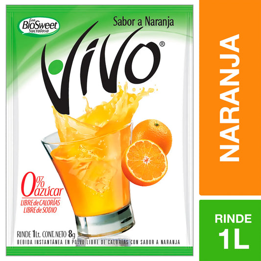 Jugo en Polvo Sabor Naranja 7 Gr