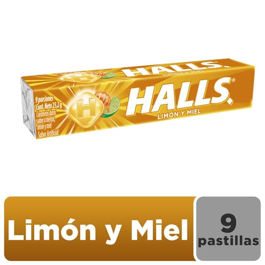 Halls Mentho Miel 9 Un 25 Gr